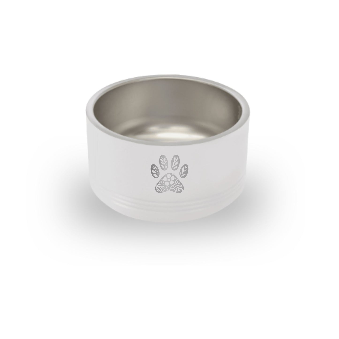 Floral Paw Print Pet Bowl - 18 oz