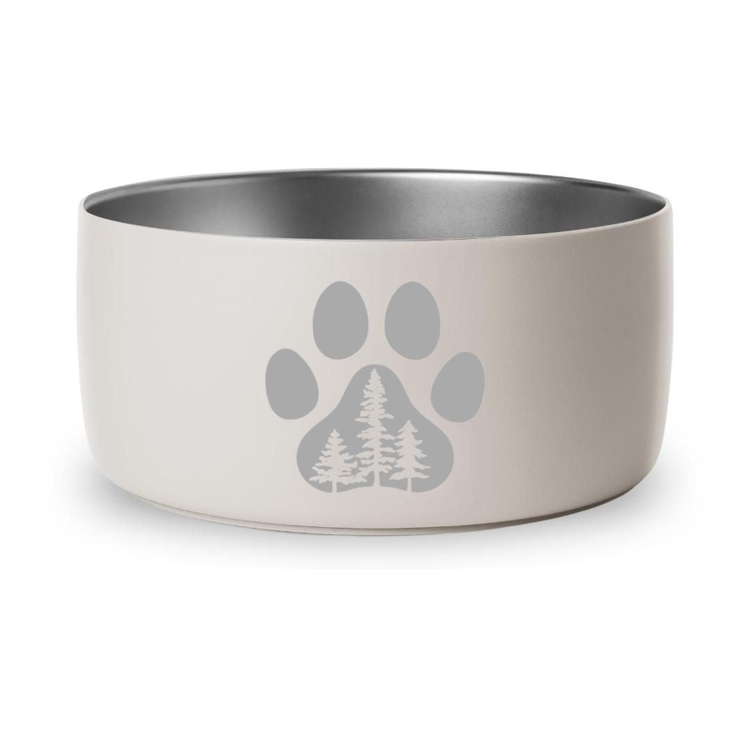 Paw with Trees - 32oz Dog Bowls