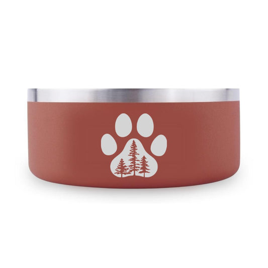 Paw with Trees - 32oz Dog Bowls