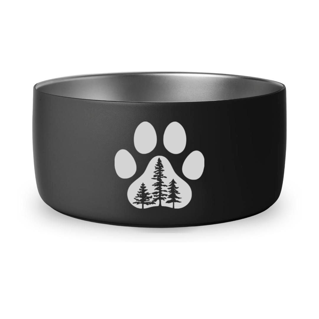 Paw with Trees - 32oz Dog Bowls