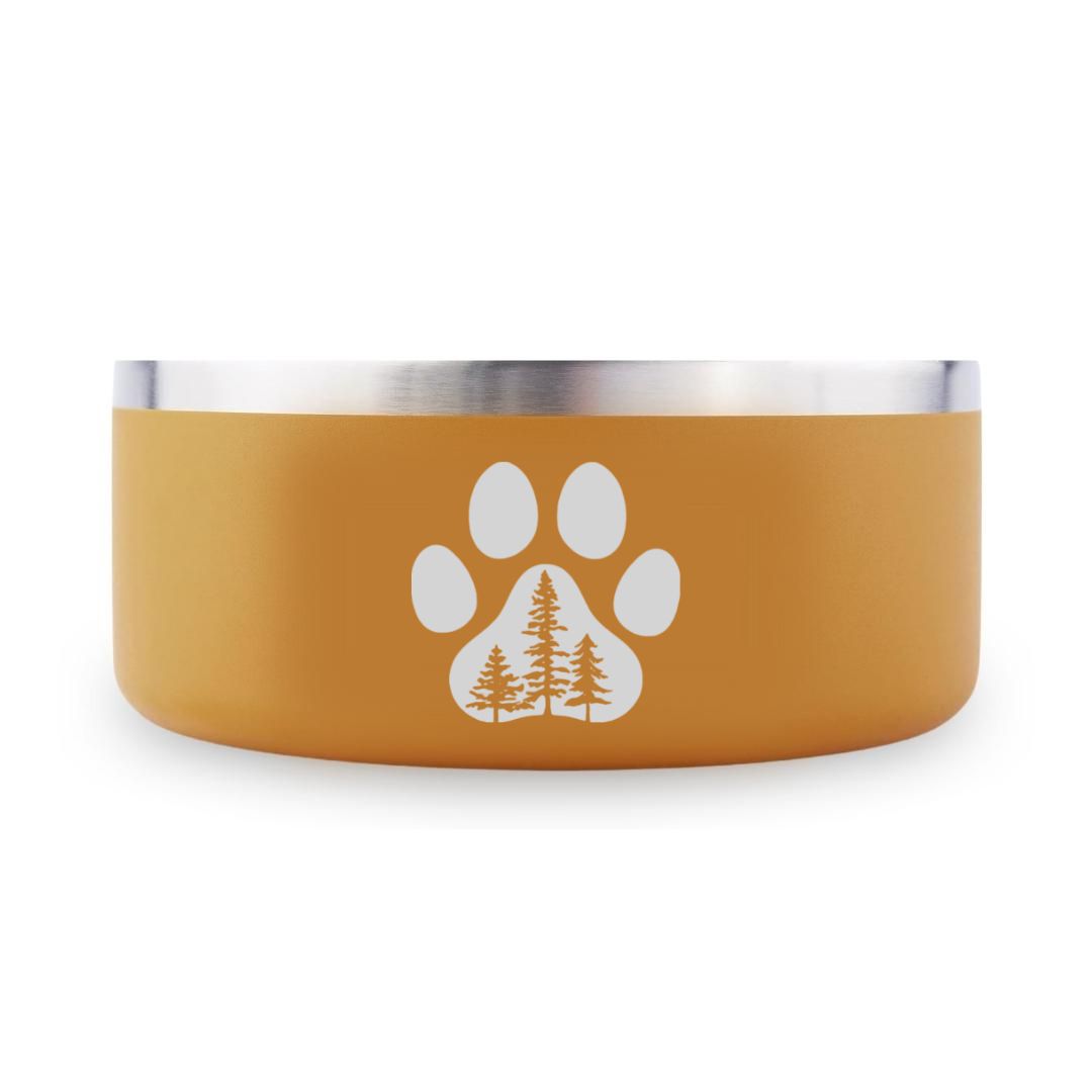 Paw with Trees - 32oz Dog Bowls