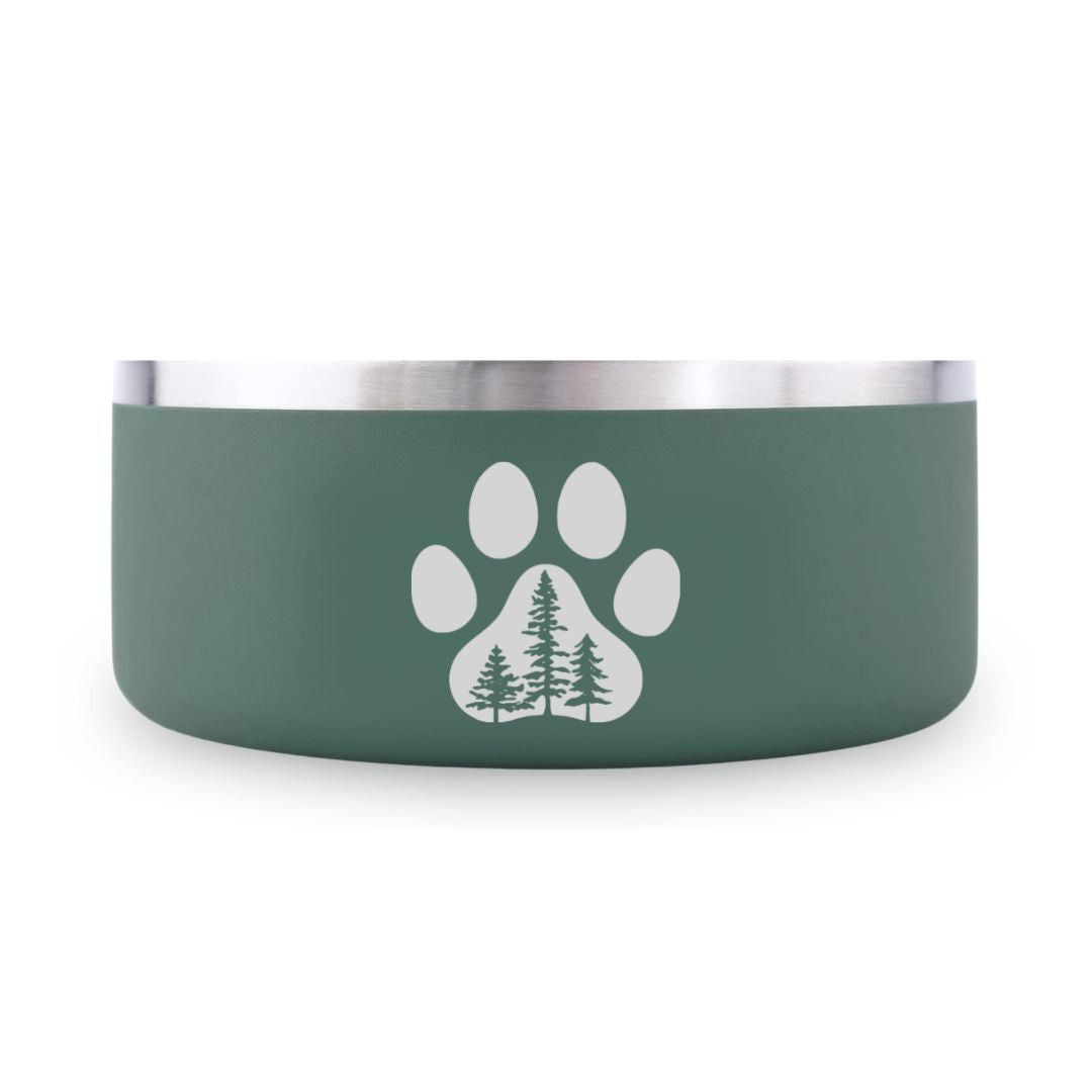 Paw with Trees - 32oz Dog Bowls