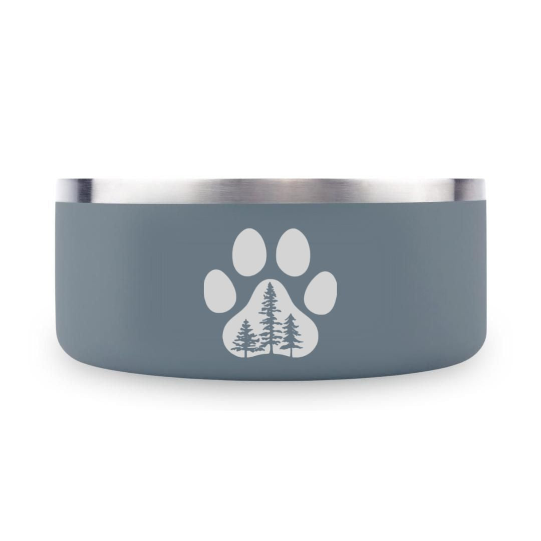 Paw with Trees - 32oz Dog Bowls